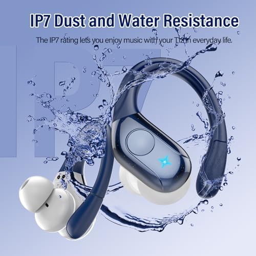 Advanced Bluetooth 5.4 Wireless Earbuds with Deep Bass – 75 Hours Playtime, IP7 Waterproof Sports Earphones Featuring Ergonomic Earhooks, LED Battery Display, and 4 ENC Microphones for Enhanced Sound Quality and Clear Calls – Perfect for Fitness Enthusiasts and Music Lovers in Sleek Black