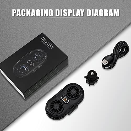 Neveika Phone Cooler, Cellphone Radiator with Dual Semi-Conductor Cooling Chip, Mobile Phones with a Width of 6 to 8 cm for Tiktok Live Streaming, Outdoor Vlog, Mobile Gaming. – Enhanced Compatibility and Speed