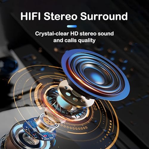 Active Lifestyle Open-Ear Bluetooth Headphones: Superior Noise Cancelling Earbuds with LED Battery Display and Effortless Wireless Charging – Tailored for Fitness, Running, and Sports with Advanced Bluetooth 5.3 Connectivity for Unmatched Stability and Comfort