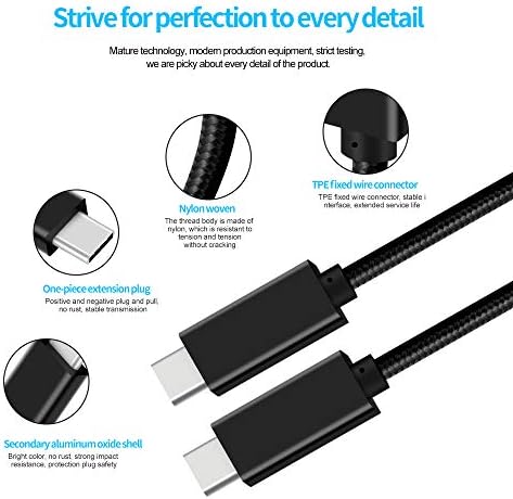 CBUS 5 A 100 W USB-C Cable – 6.6 ft High-Speed USB 3.2 Gen 2 for Rapid 10 Gbps Data Transfer and Power Delivery – Optimal Compatibility with Mac Book Pro, i Pad Pro, Docking Stations & External Hard Drives – Durable Design for Enhanced Performance and Flexibility