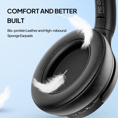 Experience Unmatched Sound with Our Over-Ear Bluetooth Headphones Featuring 30-Hour Battery Life | Hi-Fi Audio & Noise Isolation for Ultimate Focus | Versatile Wireless & Wired Use for Studying, Working, Sports, and Entertainment | Sleek Black Design Perfect for Every Lifestyle