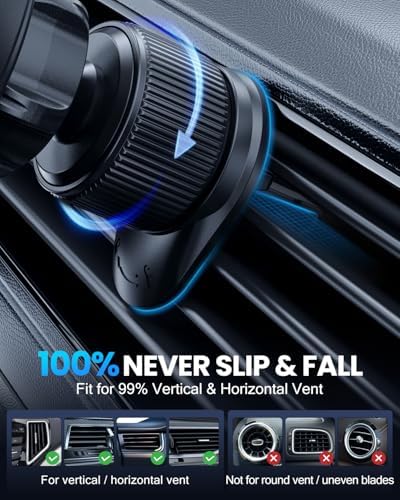 Doakhirmit for MagSafe Car Mount Charger, Qi2.0 15W Magnetic Wireless Car Charger, MagSafe Charger for iPhone 16 Pro Max/16/15/14/13/12, Fast Charging Magnetic Phone Mount Holder, Black – Enhanced Compatibility and Speed