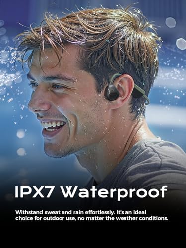 Innovative Open-Ear Bone Conduction Bluetooth 5.3 Earbuds – Ultimate Waterproof Headphones for Active Lifestyles with 12-Hour Playtime, Perfect for Running, Cycling, and Gym Use – Enhanced Compatibility and Comfort