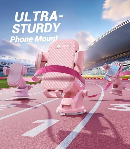 VICSEED Military-Grade Adjustable Phone Holder for Cars – Unmatched 95+ lbs Suction Power for Secure Dashboard, Windshield & Vent Mounting – Universal Compatibility with i Phone & Android – Ultimate Convenience for Safe Driving