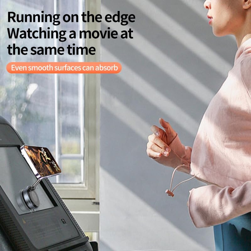 Vacuum Magnetic Car Phone Holder-Rechargeable 360°Rotatable Car Suction Cup Phone Mount for All Smartphones on Smooth Surfaces(80+LBS Strongest Suction&2400gf Strongest Magnetic) – Enhanced Compatibility and Speed