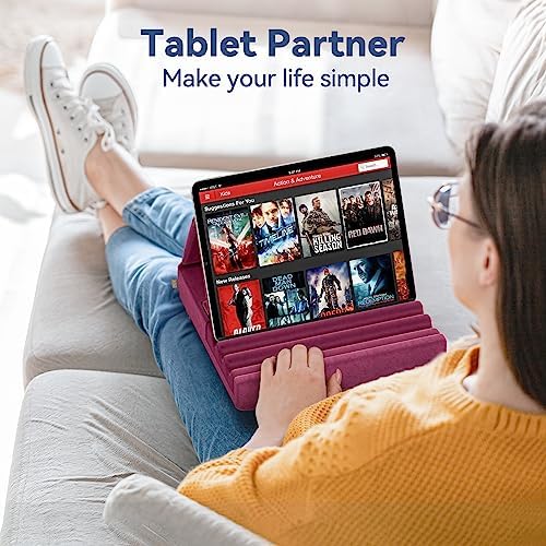 Revolutionize Your Tablet Experience with the KDD Foldable Pillow Holder – Ergonomic Lap & Bed Stand for i Pad Pro, Galaxy Tab, and E-Readers – Ultimate Comfort with Built-In Accessory Pocket & Stylus Mount – Lightweight, Durable Design for Effortless Portability and Posture Improvement