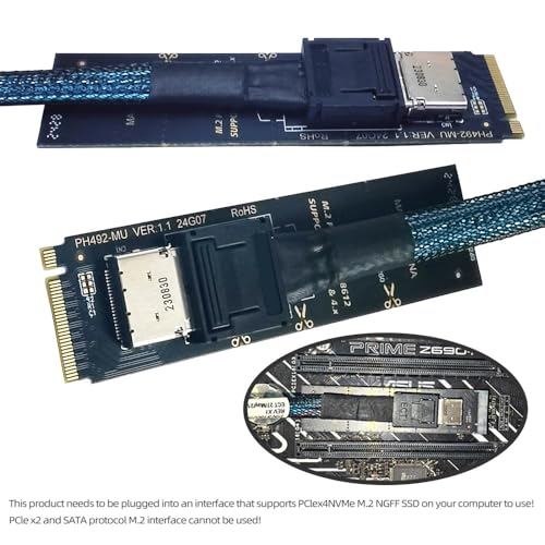 Unlock Blazing Fast Data Transfers with cablecc PCI-E 3.0 M.2 M-Key to Oculink SFF-8612/SFF-8611 Host Adapter – Perfect for Gamers & Creators Seeking Ultimate NVMe SSD Performance. Experience unparalleled speed and compatibility with this high-performance adapter engineered for M.2 NVMe SSDs in the 2260 form factor. The cutting-edge Oculink SFF-8612 and SFF-8611 connections ensure robust data transmission for seamless gaming and content creation. Enjoy hassle-free installation and a durable design that stands up to daily demands, making this essential upgrade a must-have for any advanced computing setup. Whether you’re enhancing your workflow or building the ultimate gaming rig, this PCI-E 3.0 adapter guarantees enhanced performance and reliability. Elevate your data storage capabilities today and discover the difference this premium internal SSD accessory can make in your system’s efficiency and speed. Don’t compromise on quality—transform your digital experience with the cablecc Oculink Host Adapter now!
