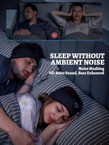 Ultimate Bluetooth Sleep Headband with Ultra-Thin Speakers | Dual Playback Modes for Wired & Wireless Use | Ergonomically Designed for Side Sleepers | Luxurious Comfort for Restful Nights | Ideal Gift for Enhanced Sleep and Relaxation