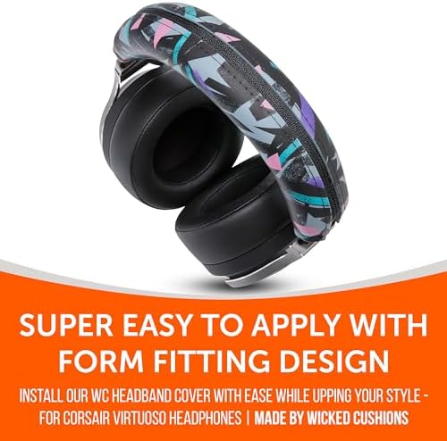 Transform Your Corsair Virtuoso Headphones with the WC Band Z V2 Silicone Headband Cover – Premium Machine Washable Accessory for Enhanced Comfort, Durability, and Flawless Aesthetics – Perfect Fit for Wireless, XT, and SE Models – Say Goodbye to Flaking Leather and Hello to Effortless Maintenance and Style