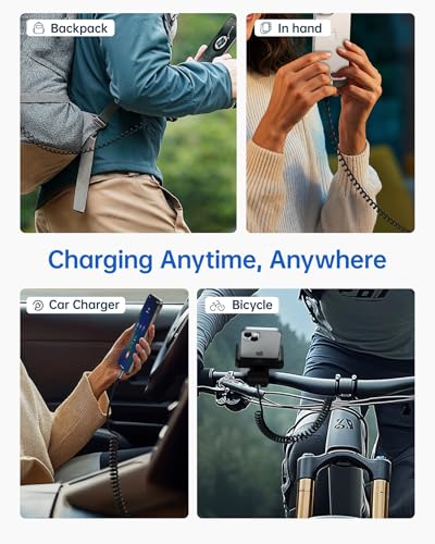 USBC to USBC Cable for Car, 3FT Coiled USB Type C Charge Cable Fast Charging, 2Pack Short USB-C Cable Compatible with iPhone 16/15/Samsung Galaxy S20 S10 S9 S8 Plus Note 10 9 8 and More USB C Devices – Enhanced Compatibility and Speed