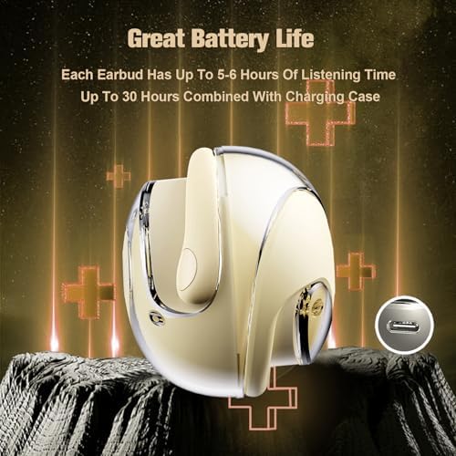 Revolutionize Your Listening Experience with Advanced Bone Conduction Open Ear Earbuds – Bluetooth 5.4 Wireless Headphones Engineered for Outdoor Adventures – Sweat-Resistant and Ergonomically Designed for All-Day Comfort – Stay Aware with Superior Sound Quality While Jogging, Commuting, or Working – Ideal for Active Lifestyles and Safety-First Audio Enjoyment.
