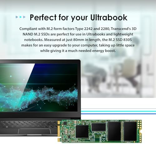 Upgrade Your System with the Transcend 512 GB M.2 2280 SATA III SSD – Experience Lightning-Fast 560 MB/s Speeds, Robust 3 D TLC NAND for Unmatched Durability, Seamless B+M Key Compatibility for Ultrabooks & Desktops, Perfect for Enhanced Multitasking and Gaming with Reliable LDPC ECC Technology