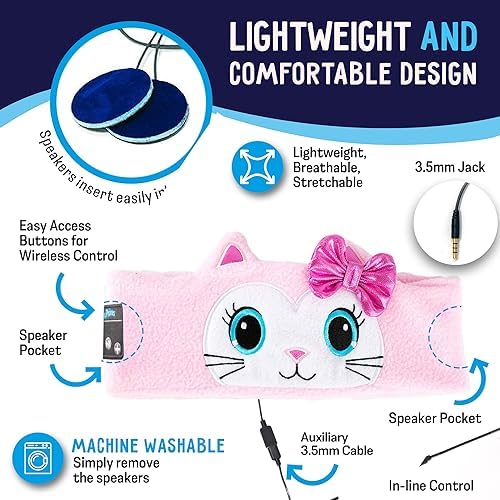 Charming Panda-Themed Bluetooth Headphones for Toddlers – Safe Volume Control Wireless Earphones with Versatile 3.5 mm Connectivity – Perfect Travel Accessory for Kids – Lightweight Comfort for All-Day Enjoyment