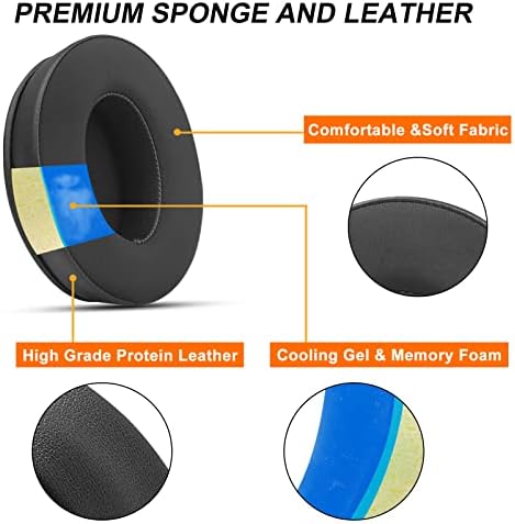 Ultimate Comfort Replacement Ear Pads for Hyper X Cloud II Wireless & Cloud Alpha – Luxurious Velour & Premium Protein Leather with High-Density Foam for Enhanced Gaming Experience – Quick Installation & Sleek Black Design