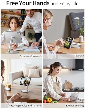 Transform Your i Pad Mini 6 (2021) Experience with LULULOOK Magnetic Stand – Ergonomic Aluminum Holder for Optimal Viewing & Drawing, Adjustable Height & Angle, Lightweight Design for Easy Portability and Versatile Portrait/Landscape Use