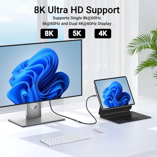 Ultimate USB C Extension Cable 3.3 FT – Dual Pack of 240 W Fast Charging & 40 Gbps Data Transfer Cords for Seamless 8 K Video Connectivity – Type C Male to Female Adapter for i Phone 16/15 & PSVR2 – Superior Speed and Compatibility for Enhanced Device Performance