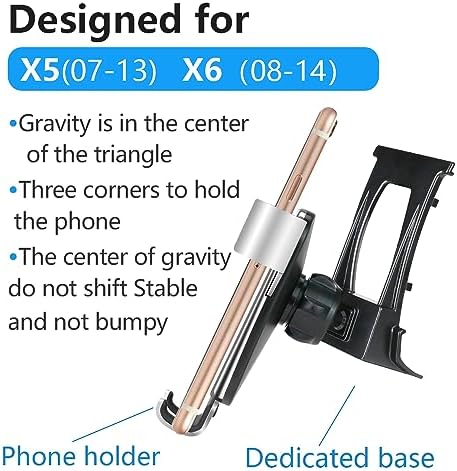 LUNQIN BMW X5, X6, X7 Car Phone Holder (2023-2026) – Premium Mobile Cradle for Secure Hands-Free Navigation and Quick Charging – Enhance In-Car Connectivity with Sleek, Durable Design and Effortless Installation