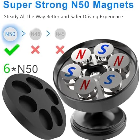 Magnetic Phone Holder Duo for Car – Premium Dashboard Mount with 4 Versatile Metal Plates for Universal Device Compatibility – Secure Hands-Free Operation for Navigation and Communication – 360-Degree Adjustable Viewing Angles – Durable, Easy-to-Install Design Enhances Any Vehicle Interior – Upgrade Your Driving Safety and Convenience with Sleek Style