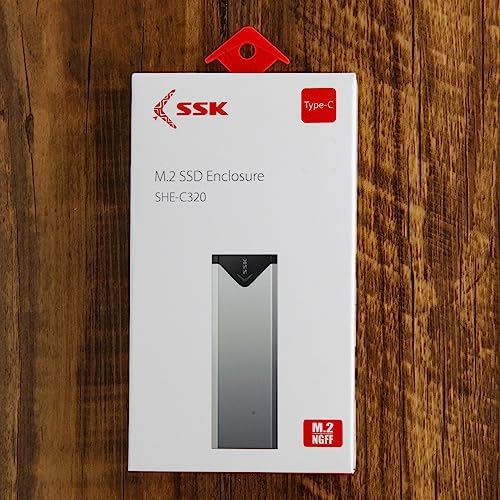 Transform Your Data Storage with the SSK Aluminum USB 3.2 Gen 1 M.2 SATA SSD Enclosure Adapter – High-Speed External Reader for NGFF M.2 Solid State Drives, Durable and Lightweight Design for Optimal Heat Dissipation, Plug-and-Play Convenience, Perfect for Efficient Backup and File Transfers