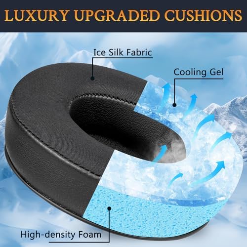 Transform your JBL Synchros with SOULWIT Snow Leopard Cooling Gel Earpads – Ultimate Upgrade for E50, E50 BT, S500, S700 Wireless Headphones – Unmatched Noise Isolation and Comfort for Extended Listening Adventures