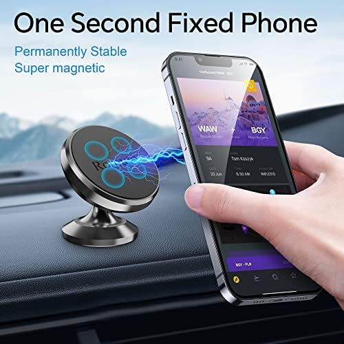 Dual-Pack Magnetic Car Phone Holder – Ultimate Dashboard Mount for i Phone 16 Pro Max, 15, 14, 13, 12 – Strong Magnet & 4 Metal Plates for Unmatched Stability – Effortless Installation & Hands-Free Navigation – Enhance Driving Safety with Innovative Design
