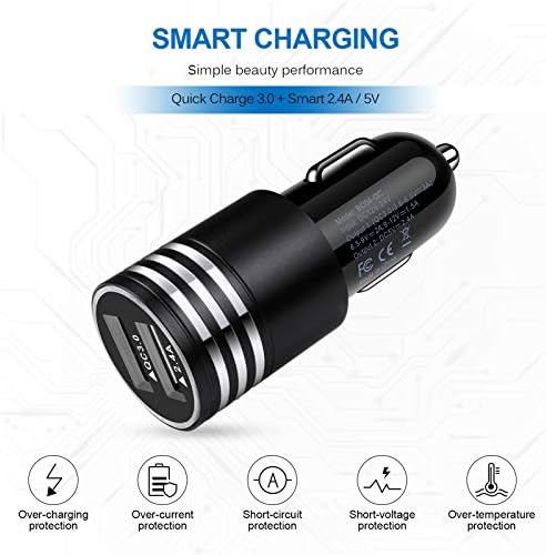 Ultra-Fast USB C Charger for Samsung Galaxy Devices – Quick Charge 3.0 Wall & Car Adapter with 6 FT Type C Cable for Maximum Compatibility and Efficient Charging Solutions