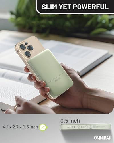 Ultra-Slim Magnetic Power Bank – 5000 m Ah Wireless Charger for i Phone 16 Series with 20 W Fast Charging and USB-C Cable, Stylish Purple Design for Effortless Portability and Enhanced Compatibility