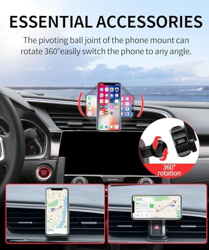Maser Weller Premium Car Phone Holder for 2016-2021 Honda Civic – Mag Safe Compatible Air Vent Mount for 4-7 Inch Smartphones, Hands-Free Design for Enhanced Safety and Convenience, Effortless Installation and Sleek Aesthetic