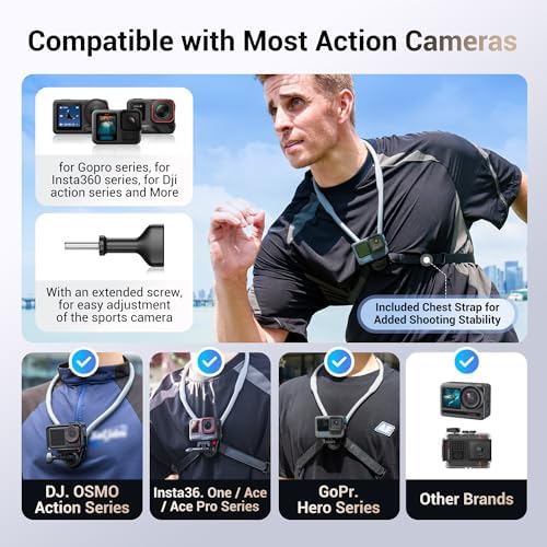 Versatile Magnetic Neck Mount for i Phone & Action Cameras – Hands-Free POV/Vlog Selfie Holder with Adjustable Arms for Ultimate Stability and Comfort – Ideal for Creators on the Go – Perfect for i Phone 16, 15, 14 Series & Android Devices – Capture Stunning Shots Effortlessly