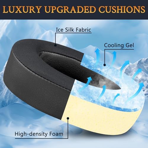 Upgrade Your Sony WH-H900 N & MDR 100 ABN Headphones with SOULWIT Snow Leopard Noise Isolation Replacement Earpads – Experience Unmatched Comfort, Superior Sound Quality, and Easy Installation for Noise-Canceling Over-Ear Headphones