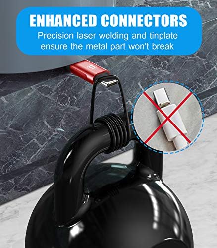 sweguard 3.1 A Fast Charging USB Type C Cable – 2 Pack 6.6 ft Nylon Braided Charger for Samsung Galaxy, LG, Moto, PS5 – Durable, Tangle-Free, High-Speed Data Sync – Ultimate Compatibility and Convenience in Pink