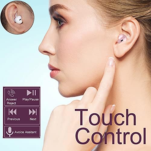 Invisible Mini Bluetooth Earbuds for Small Ears – Ultra-Compact Wireless Earphones with Noise Isolation for Professionals – Fast Charging & Universal Device Compatibility – Ideal for Discreet Audio Enjoyment on the Go