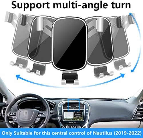 LUNQIN Premium Car Phone Holder for Lincoln Nautilus 2019-2020 | Versatile Mobile Navigation Cradle with Air Vent Mount | 360-Degree Rotatable Design for Safe Driving | Enhance Your SUV’s Interior with This Stylish and Functional Accessory | Secure Smartphone Compatibility for Effortless Charging and Hands-Free Calls