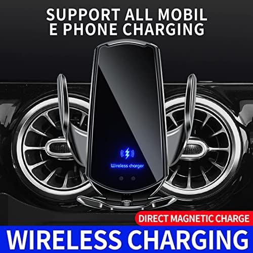 Discover Effortless Charging On The Go with Our 15 W Wireless Car Charger – Auto-Clamping Vent Mount for Secure Smartphone Holder – Fast Charging Solutions for All Vehicle Interiors (Blue) – Enhanced Compatibility with Leading Brands and Safe Usage Features