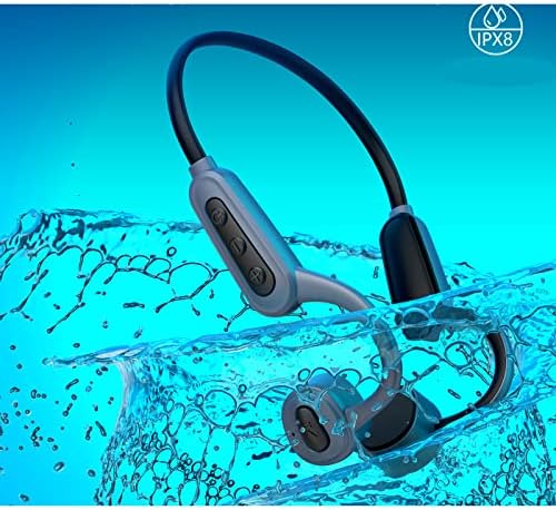 Revolutionary Bluetooth 5.0 Bone Conduction Neckband Headphones – Waterproof Open Ear Earphones for Active Lifestyles, Perfect for Cycling, Running, and Gym Workouts with Fast Charging and Universal Compatibility