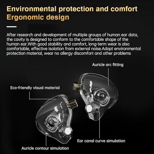 ND Venus High-Fidelity In-Ear Monitor Headphones – Premium Wired Earbuds Featuring 10 mm Dual Magnetic Drivers for Superior Audio Clarity – Ergonomically Designed for Comfort with Detachable Cable and Integrated Mic – Ideal for Gamers and Audiophiles – Versatile 3.5 mm Compatibility for Seamless Sound Connection – Perfect for Extended Listening and Immersive Gaming Experiences