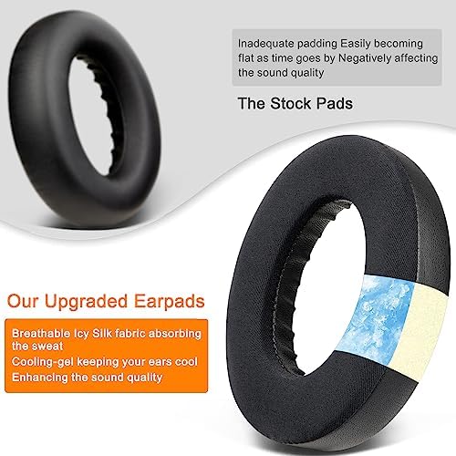 Transform Your Bose 700 Wireless Headphones with SOULWIT Cooling Gel Earpads – Ultra-Soft Ice Silk Fabric for Breathable Comfort, High-Density Noise-Cancelling Foam for Superior Sound Isolation, Easy Installation & Elegant White Design – Elevate Your Audio Experience Today!