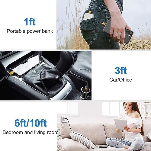 High-Speed USB Type-C Charging Cable 5 Pack – 3 A Quick Charger Cord for Samsung Galaxy S10, S9, S8 Plus & LG V50, V40, G8, G7 – Durable Braided 3 ft Cables in Sleek Silver Finish for Enhanced Performance and Flexibility