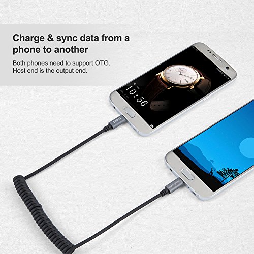 CableCreation Coiled USB C Cable 2Pack, Coiled USB A to USB C Cable for Car Type C Charger Cable for Carplay & Android Auto Compatible with iPhone 16,15, Samsung Galaxy S24 / S23, Pixel, Tablet – Enhanced Compatibility and Speed