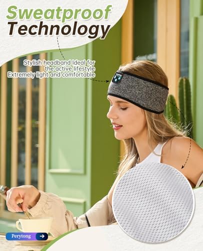 Ergonomic Bluetooth Sleep Headphones: Wireless Sports Headband with Hi-Fi Stereo Sound for Ultimate ASMR Relaxation – Lightweight, Cozy Audio Solution for Men and Women, Perfect for Meditation and Restful Sleep