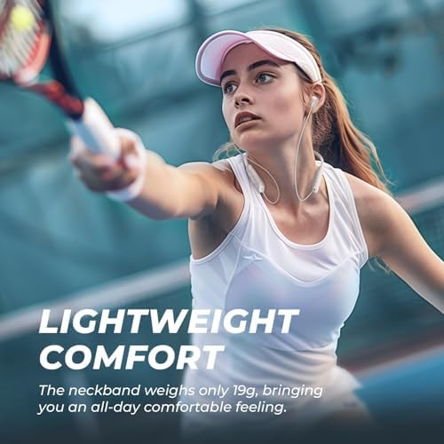 Discover the N18 Ultra-Lightweight Bluetooth Neckband Earbuds – Engineered for Active Lifestyles with IPX7 Waterproof Protection, Deep Bass Sound Quality, and Enhanced Bluetooth 5.2 Connectivity for Effortless Pairing. Enjoy 20 Hours of Continuous Playtime and Experience Crystal Clear Communication with the Built-in Microphone. Ideal for Fitness Enthusiasts and Daily Commuters, These Elegant White Wireless Headphones Offer Unmatched Comfort and Durability. Stay Motivated with Magnetic Earphones that Snap Together When Not in Use, Ensuring Convenience and Portability. Elevate Your Audio Experience and Embrace Seamless Enjoyment with the N18 Neckband Earbuds, Where Cutting-Edge Technology Meets Stylish Design. Perfect for Music Lovers Seeking Quality and Reliability on the Go.