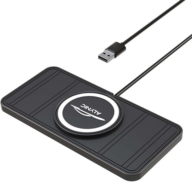 Effortless 15 W Wireless Car Charger Pad – Fast Charging for i Phone 16/15/14/13/12/11 & Samsung S24/S23/S22 – Non-Slip Design with Versatile Type C & A Port Adapter for Secure, Clutter-Free Travel Charging Solutions