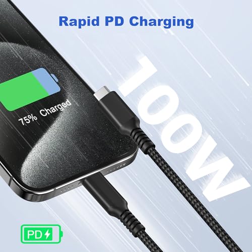 Basesailor iPad Mini 7 Charger Cable 10FT,USB C to USB C Cord 100W with USB Adapter,Fast Power Delivery Charging Cord for Apple iPhone 16 15 Pro Max Plus,iPad 10th Air 4th 5th Generation,AirPods 4,S24 – Enhanced Compatibility and Speed