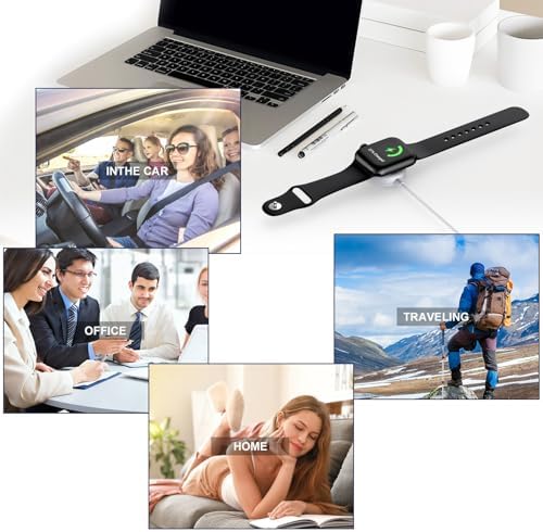 Magnetic USB C Fast Charging Cable for Apple Watch – Ultra-Compatible Charger for Series 10 to 1, SE, Ultra Models – Effortless Magnetic Alignment and Durable Design for Quick Power Boosts on-the-Go