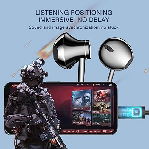 HLY Hi-Fi USB C Earbuds – Premium Wired Headphones with Built-in Microphone, Volume Control, and Magnetic Design for Exceptional Audio – Ideal for Gaming, Music, and Calls Across Google Pixel, i Phone 15 Pro, Samsung, One Plus, i Pad Pro & Mac Book – Experience Superior Sound Quality and Comfort