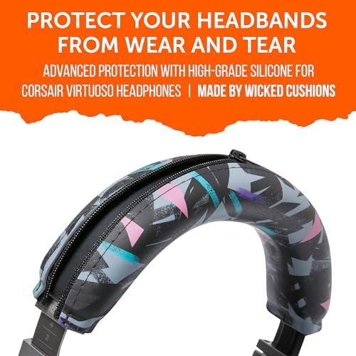 Transform Your Corsair Virtuoso Headphones with the WC Band Z V2 Silicone Headband Cover – Premium Machine Washable Accessory for Enhanced Comfort, Durability, and Flawless Aesthetics – Perfect Fit for Wireless, XT, and SE Models – Say Goodbye to Flaking Leather and Hello to Effortless Maintenance and Style
