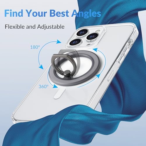 Revolutionary Magnetic Phone Ring Holder for i Phone 12-16 – Enhanced Grip and 360° Flexibility – Black Translucent – Perfect for Mag Safe Cases and Wireless Charging Compatibility – Effortless One-Handed Texting, Hands-Free Video Watching, and Selfie Capturing – Ultimate Stability with Powerful Magnets – Ideal for Everyday Use and On-the-Go Convenience – Transform Your Smartphone Experience with Enhanced Control and Style – Not Suitable for Non-Mag Safe Cases – Elevate Your Mobile Accessory Game Today!