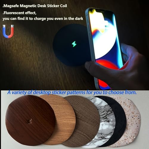 Seamless Magnetic Wireless Charger 15 W – Invisible Under-Table Power Solution for Home and Office Efficiency, Fast Charging Compatibility for All Devices