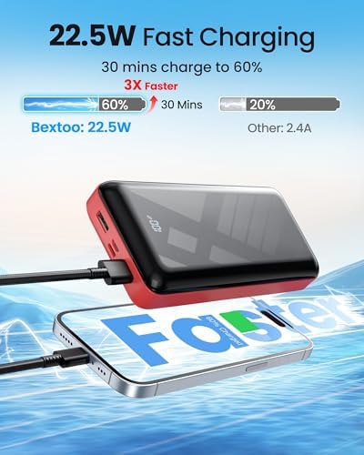 High-Capacity 50,000 m Ah Portable Charger Power Bank – 22.5 W Fast Charging Battery Pack with USB-C Quick Charge, 3 Outputs & 2 Inputs, LED Display for i Phone 16/15/14/13, Samsung & Android Devices – Ultimate Travel Companion for All-Day Power