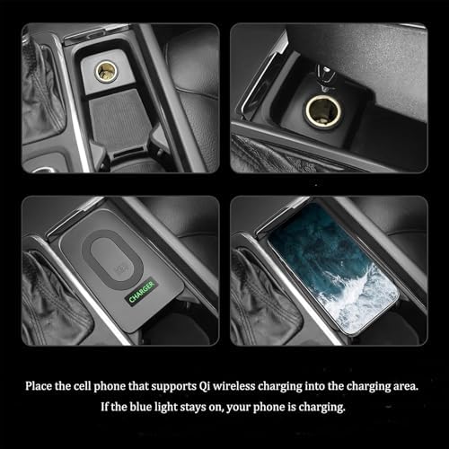 Premium Wireless Car Charger for XC90, XC60, V90, V60, S90, S60 – Fast QC 3.0 USB Charging Pad with LED Light – Ultimate Accessory for Seamless Device Power and Clutter-Free Driving